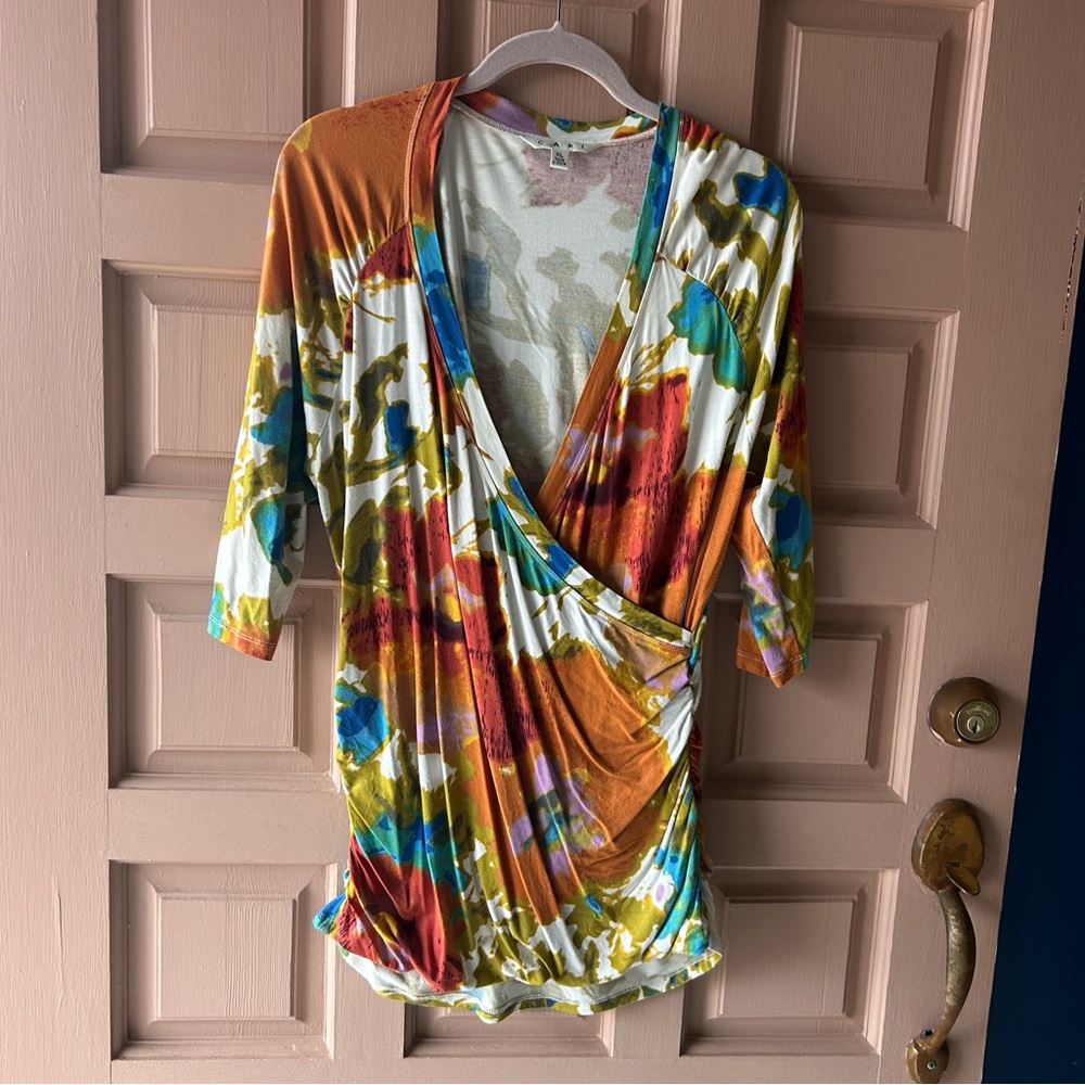 CAbi Multicolor Patterned Top